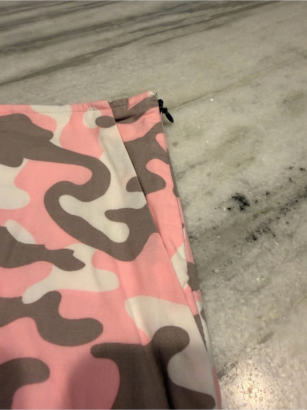 Pink & Brown Camo Scalloped Hem Skirt - Picture 3 of 10